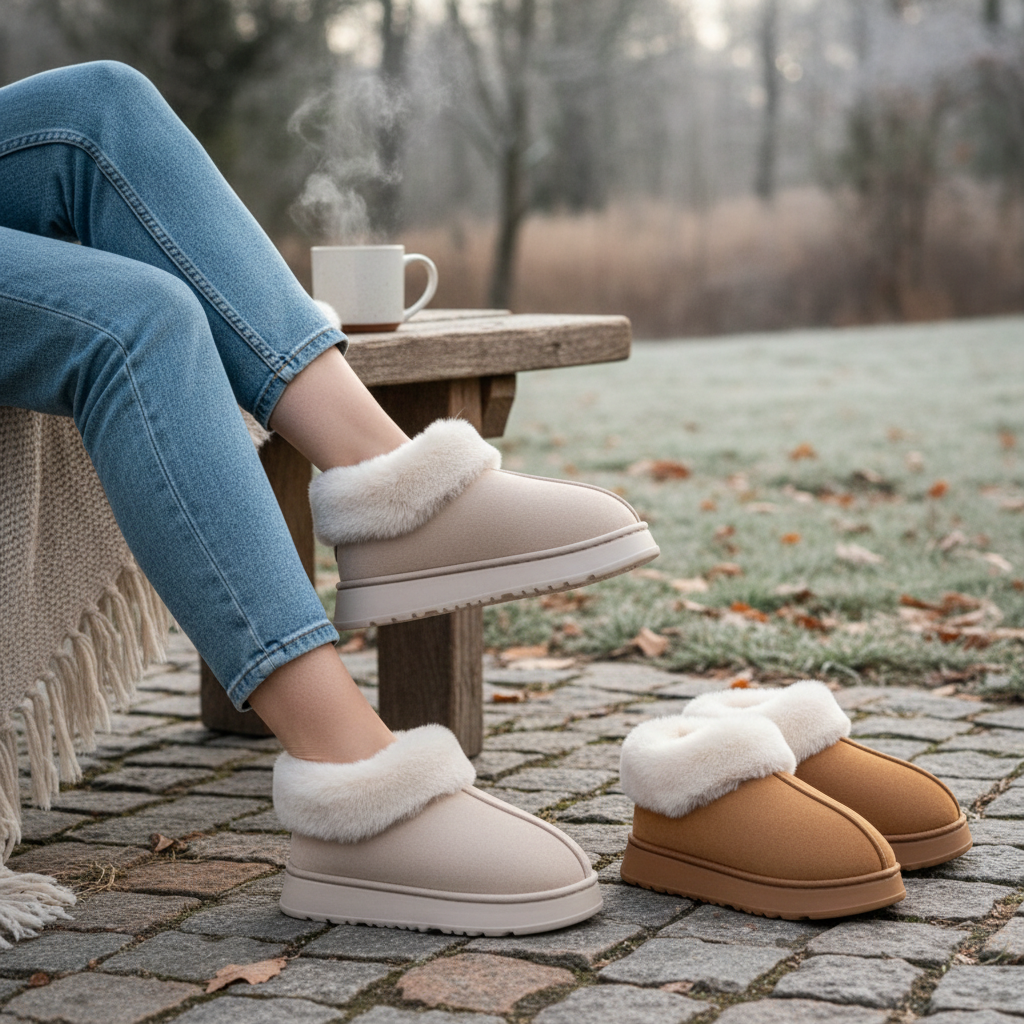 2025 High Quality of  Women's Fashion Snow Boots Fluffy Plush Faux Fur Soft Slippers Winter Indoor Comfortable Home men's Shoes