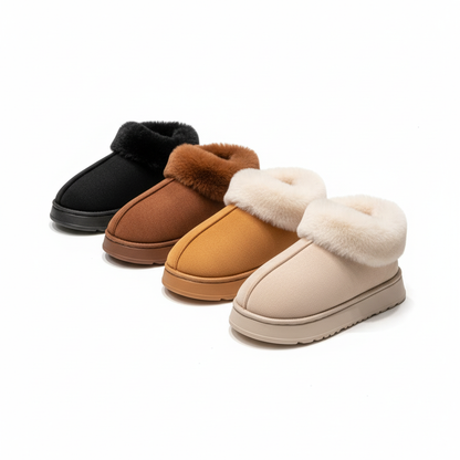 2025 High Quality of  Women's Fashion Snow Boots Fluffy Plush Faux Fur Soft Slippers Winter Indoor Comfortable Home men's Shoes